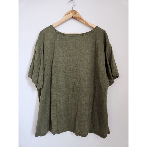 Eileen Fisher Organic Linen Boxy Tee | Size L - Picture 5 of 9